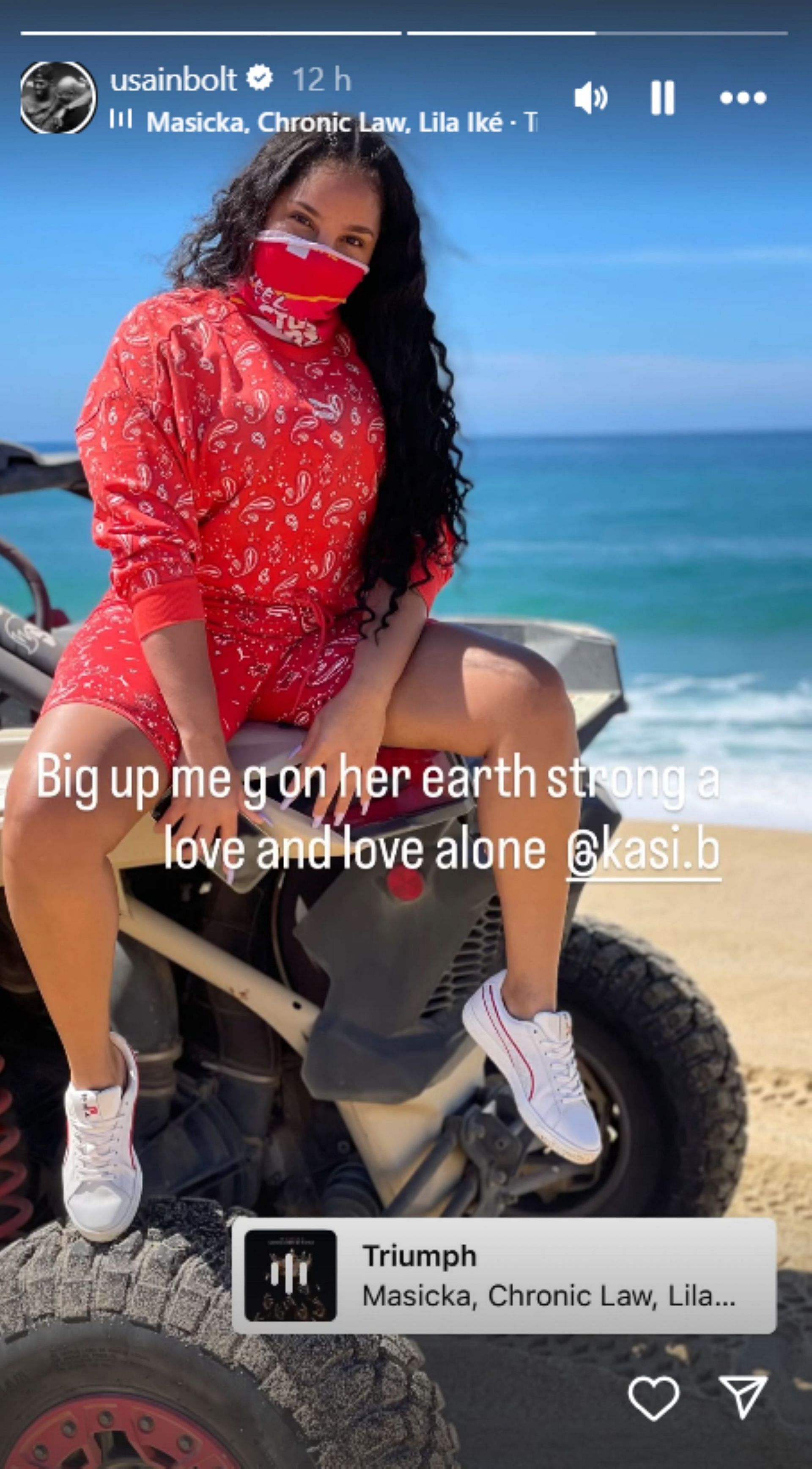 Bolt wishes her girlfriend on her birthday; Instagram - @usainbolt